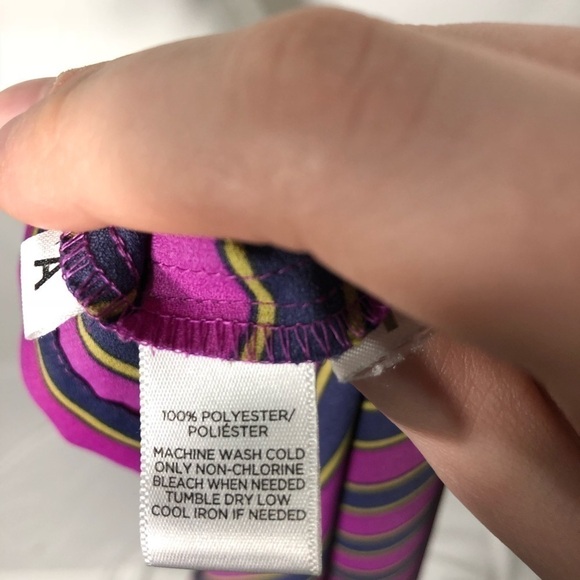 Loft Sleeveless Top Small Purple Striped Blue - Picture 6 of 6